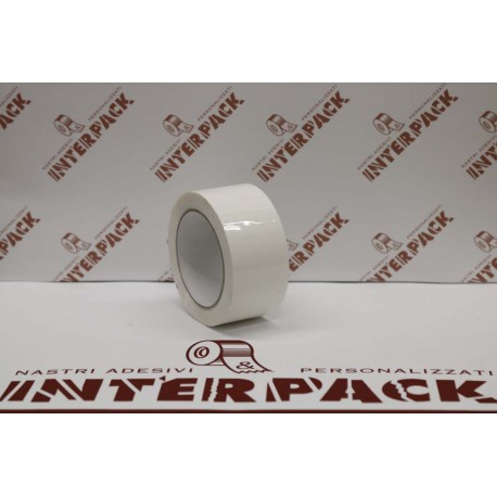 Nastro Ppl Acrilico Bianco Silenzioso 35 My H.50mm X 66 mt