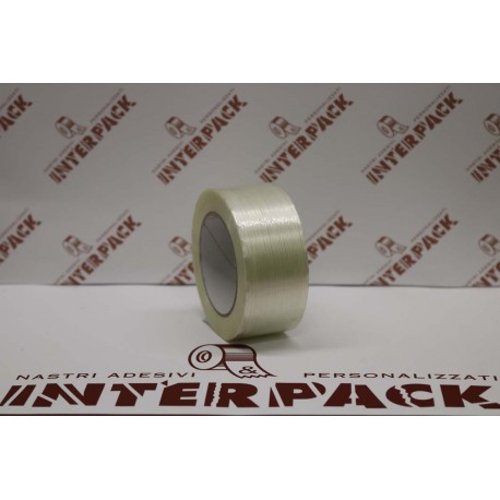 Nastro Rinforzato Colla Hot Melt Unidirezionale H.50mm X 50 mt - Interpack Nastri  Adesivi